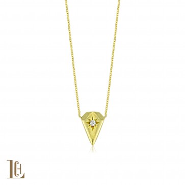 Pırlanta şekilli mini pırlantalı kolye