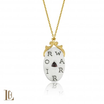 Warrior Triangle garnet Necklace