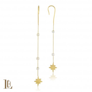 Aurora inci uzun küpe