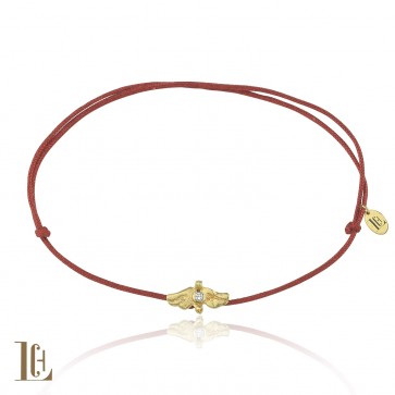 Melek pırlanta ip bileklik 