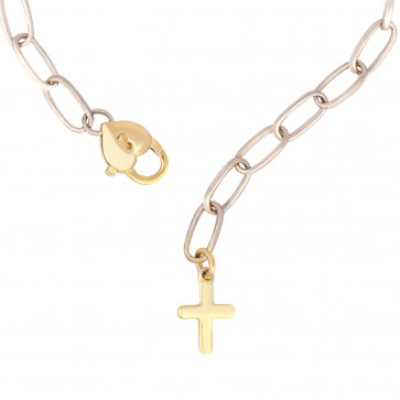 Kalp kilit Haç zincir choker