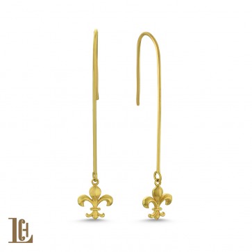 Fleur de lis uzun küpe