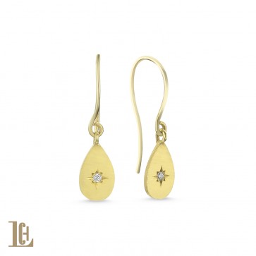 Damla pırlantalı küpe