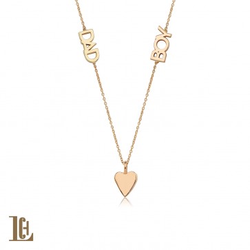 DAD and BOY Kalp Kolye