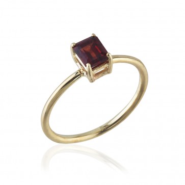 Octagon Garnet Yüzük