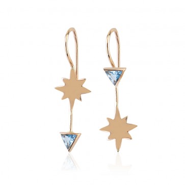 Aurora Aquamarine yıldız küpe