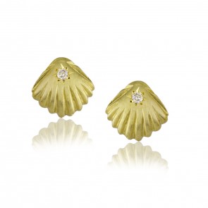 Deniz kabuğu pırlantalı Küpe