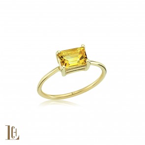 Octagon Sitrin Yüzük