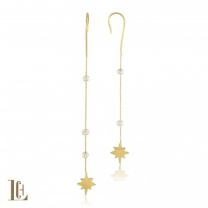 Aurora inci uzun küpe