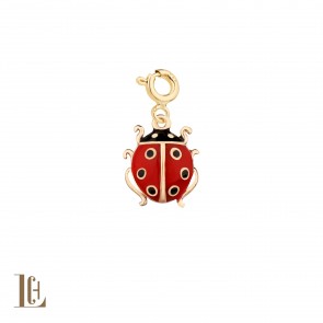 Uğurböceği Charm - Sarı altın renk