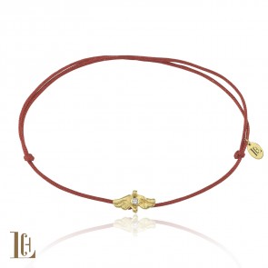 Melek pırlanta ip bileklik 