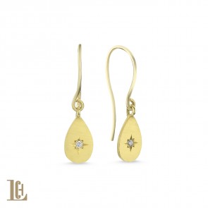 Damla pırlantalı küpe