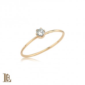 Tek taş tel yüzük