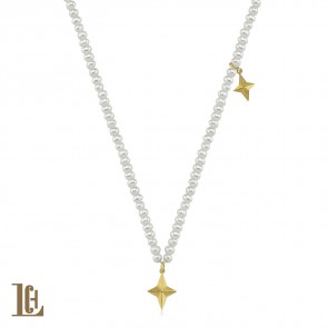 İnci tasma kolye 2 kuzey yıldızlı