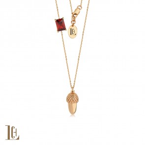 Pembe Meşe Palamudu uzun Kolye