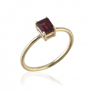 Octagon Garnet Yüzük